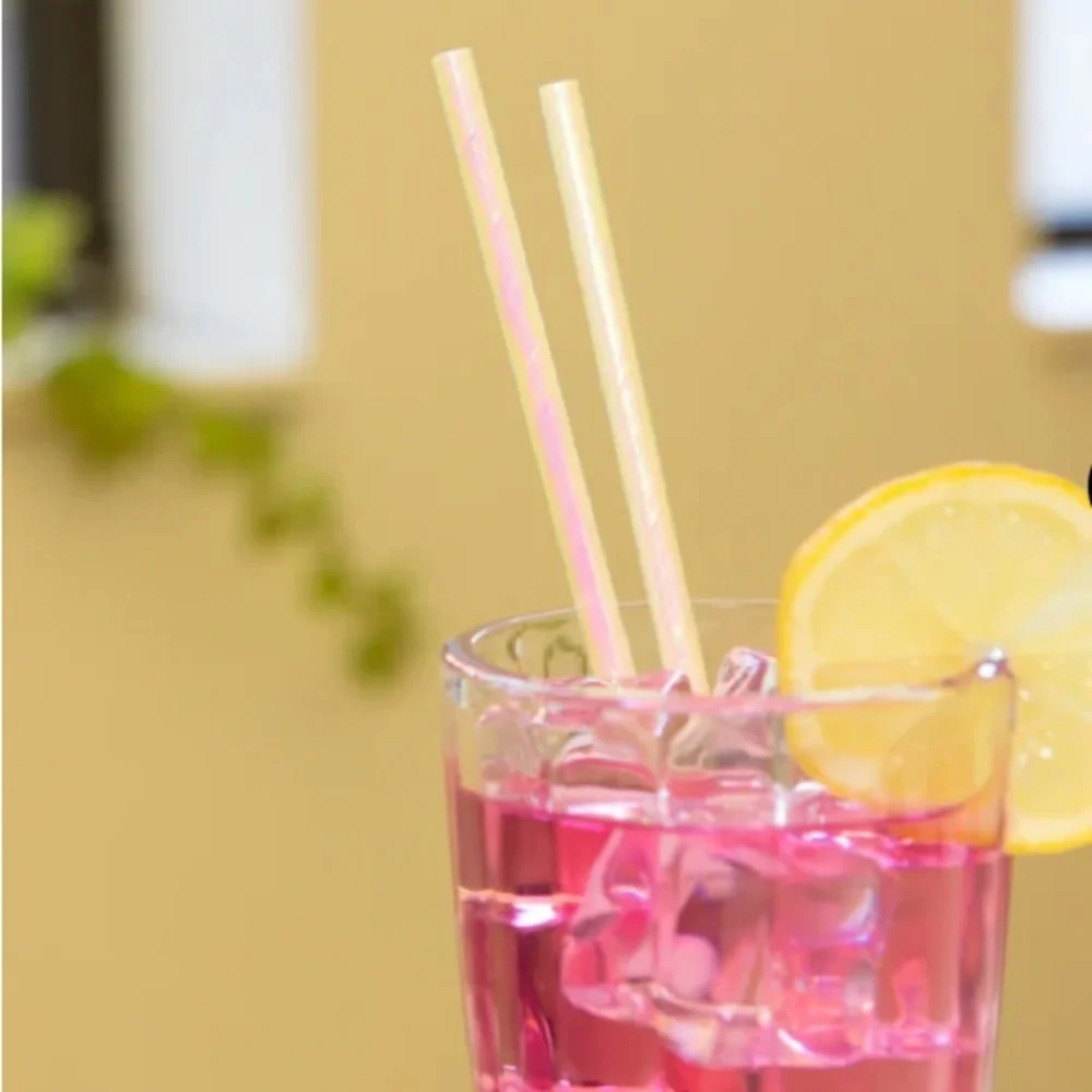 gold paper straws 144 units-NIB